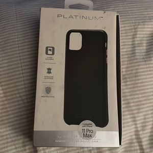 iPhone 11 Pro Max platinum leather case